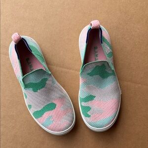 Rothy’s pink  and Green Slip-On Sneakers